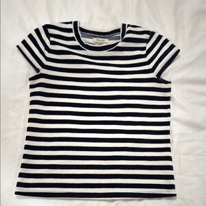 Madewell Black and White Striped T-Shirt